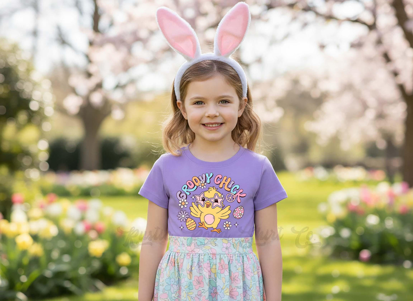 Groovy Chick Easter Shirt, Girls Easter T-Shirt, Toddler Easter Outfit, Easter Basket Gift