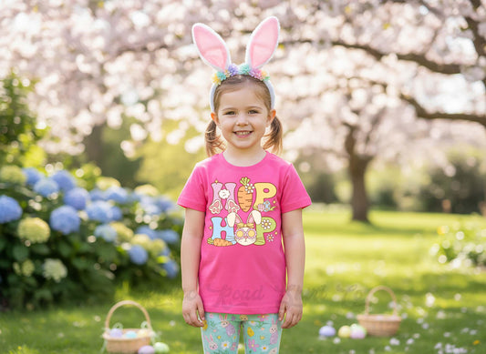 Hip Hop Easter Shirt, Girls Easter T-Shirt, Toddler Easter Outfit, Easter Basket Gift