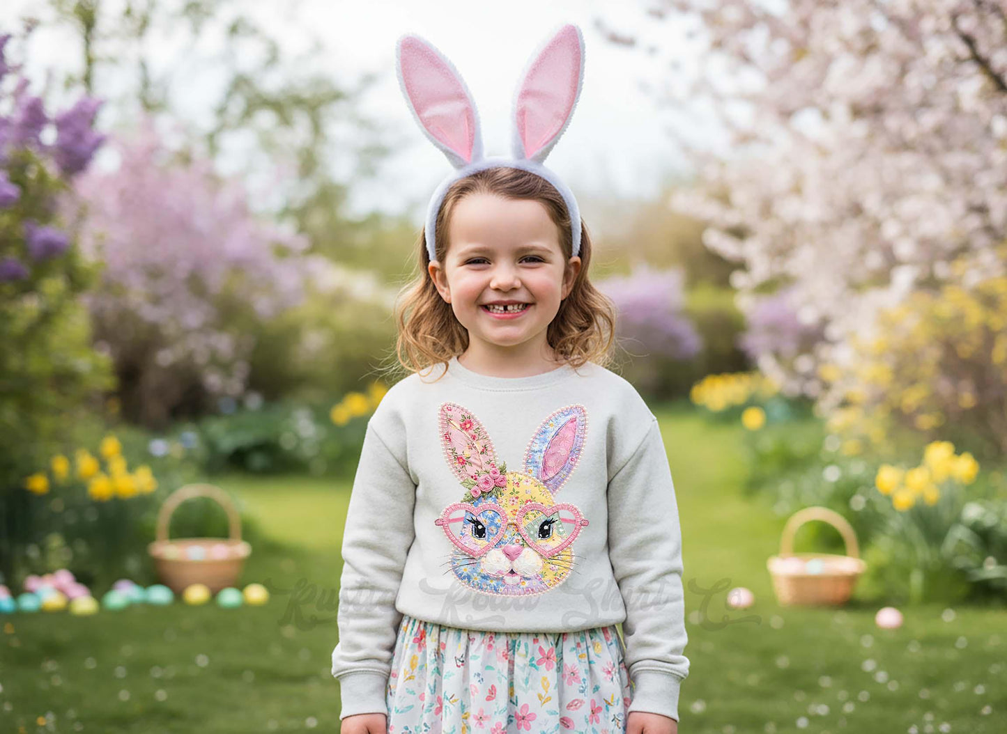 Easter Bunny Sweatshirt, Girls Easter Sweatshirt, Toddler Easter Outfit, Easter Basket Gift
