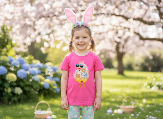 Chick Girls Shirt, Girls Easter T-Shirt, Toddler Easter Outfit, Easter Basket Gift