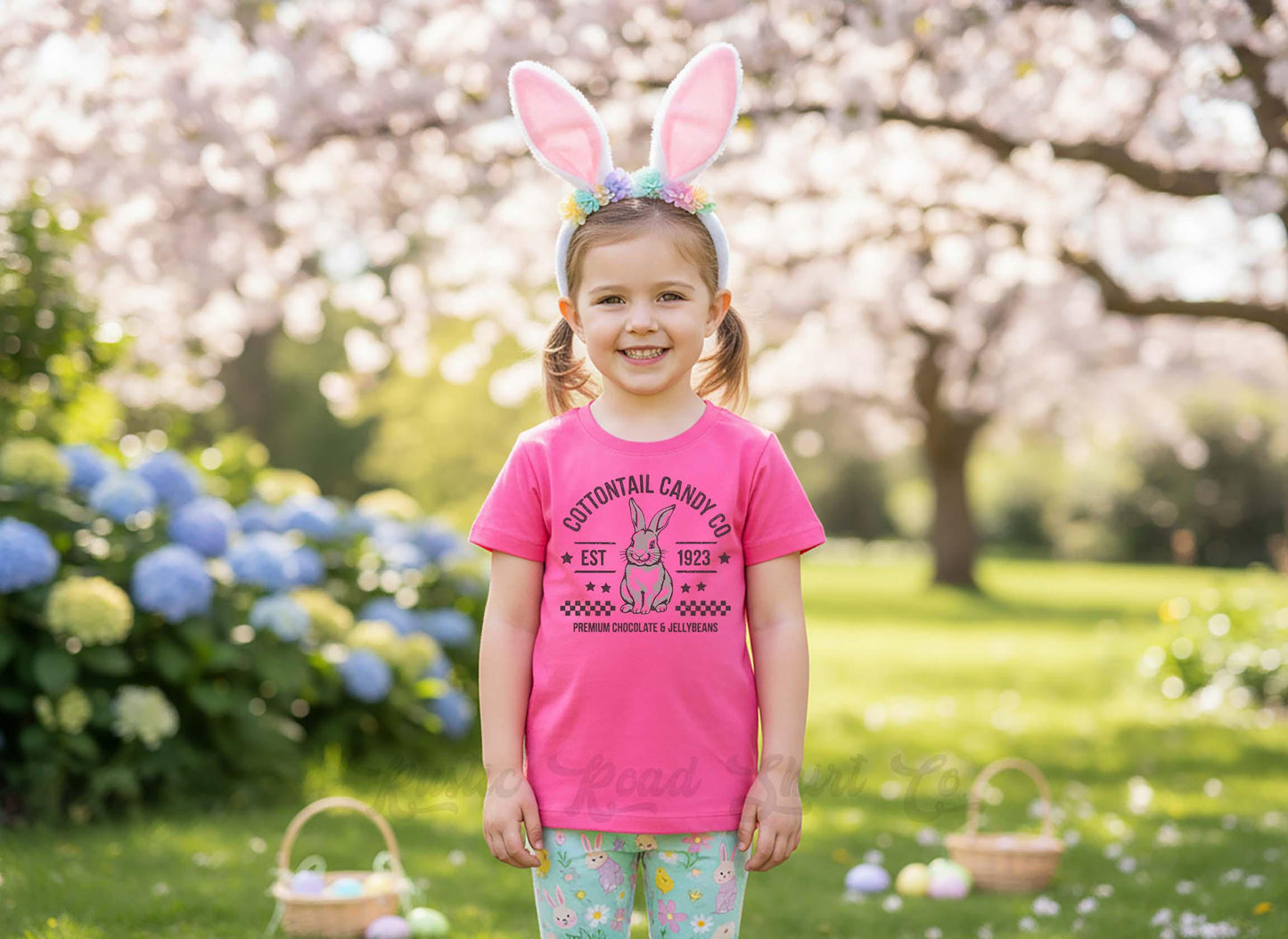 Cottontail Candy Easter Shirt, Girls Easter T-Shirt, Toddler Easter Outfit, Easter Basket Gift