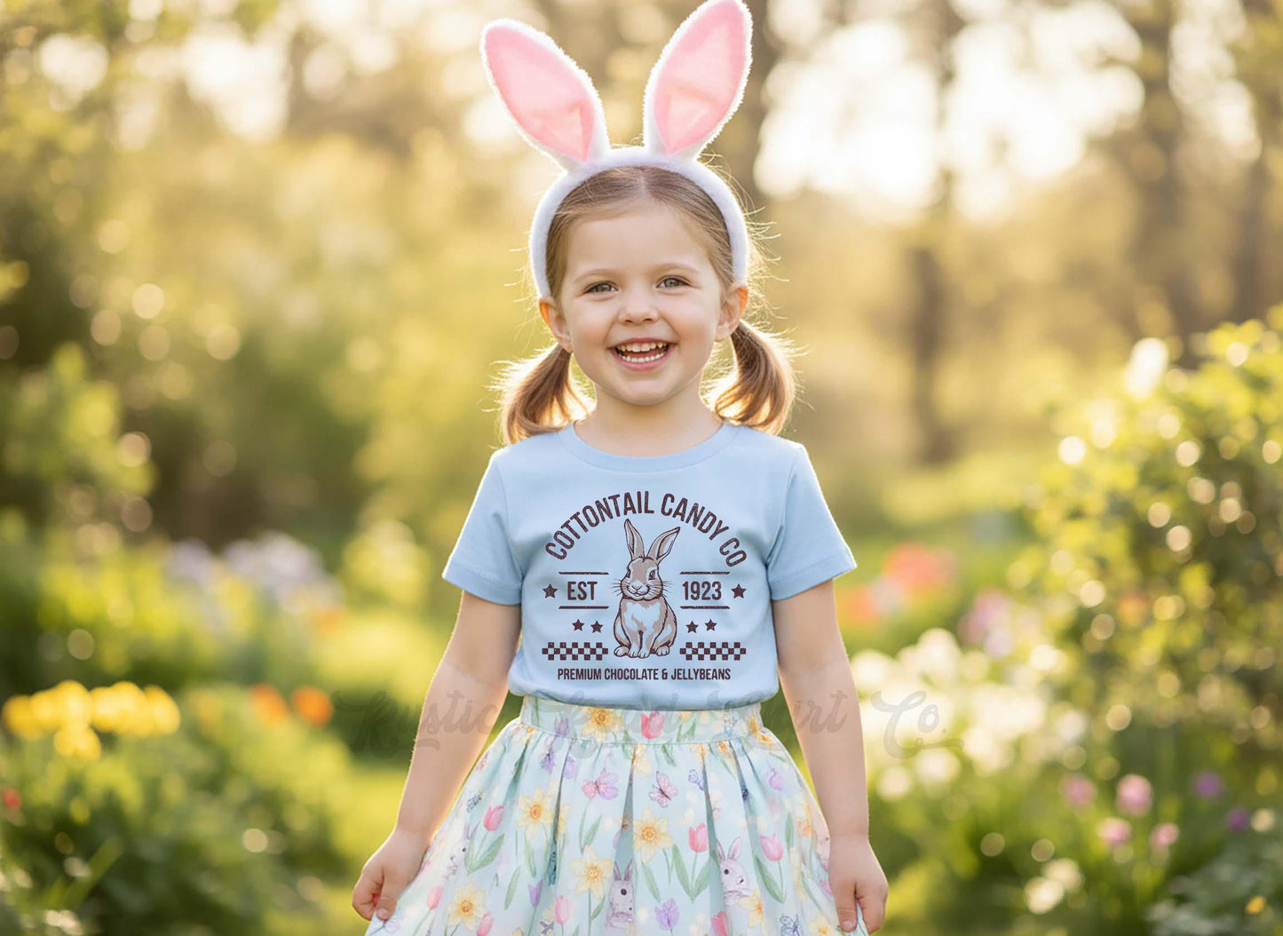 Cottontail Candy Easter Shirt, Girls Easter T-Shirt, Toddler Easter Outfit, Easter Basket Gift