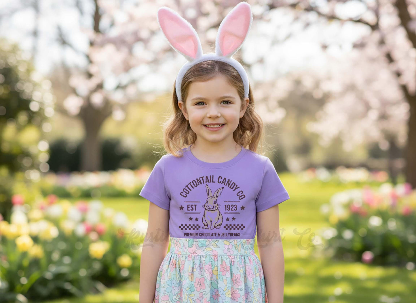 Cottontail Candy Easter Shirt, Girls Easter T-Shirt, Toddler Easter Outfit, Easter Basket Gift