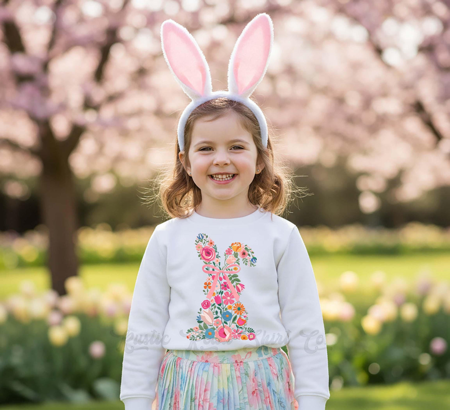 Easter Bunny Sweatshirt, Spring Girls Easter Sweatshirt, Toddler Easter Outfit, Easter Basket Gift