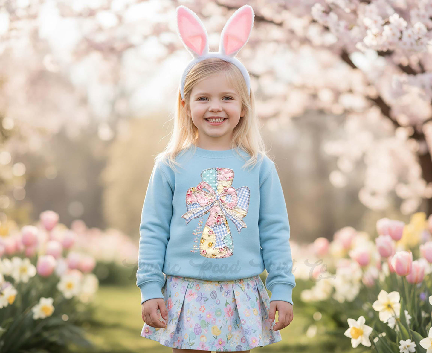 Easter Religious Sweatshirt, Spring Girls Easter Sweatshirt, Toddler Easter Outfit, Easter Basket Gift