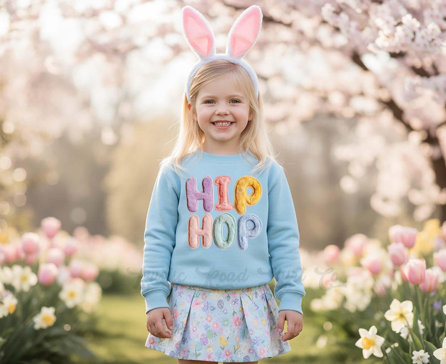 Hip Hop Sweatshirt, Girls Easter Sweatshirt, Toddler Easter Outfit, Easter Basket Gift