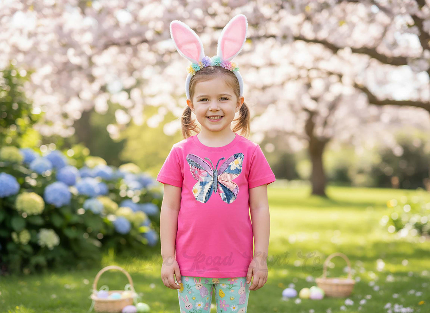 Spring Butterfly Shirt, Girls Easter T-Shirt, Toddler Easter Outfit, Easter Basket Gift