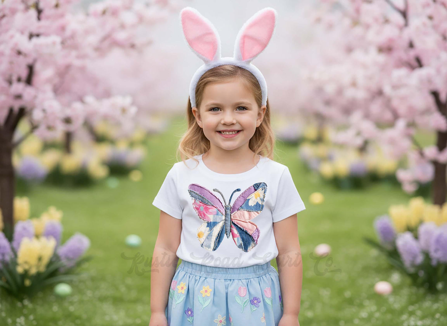 Spring Butterfly Shirt, Girls Easter T-Shirt, Toddler Easter Outfit, Easter Basket Gift