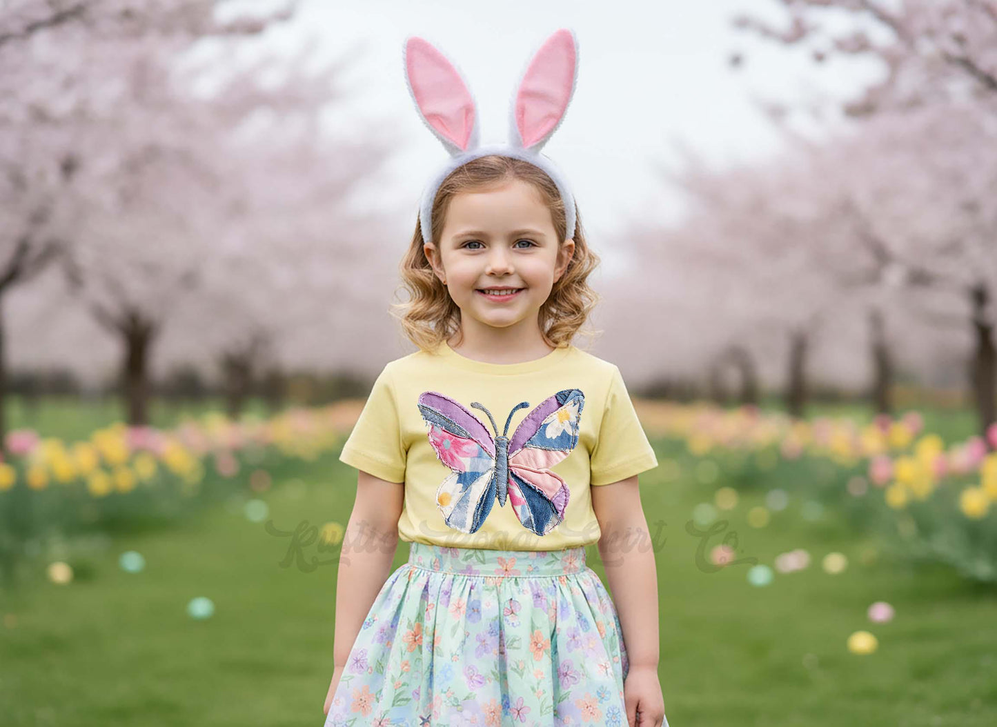 Spring Butterfly Shirt, Girls Easter T-Shirt, Toddler Easter Outfit, Easter Basket Gift