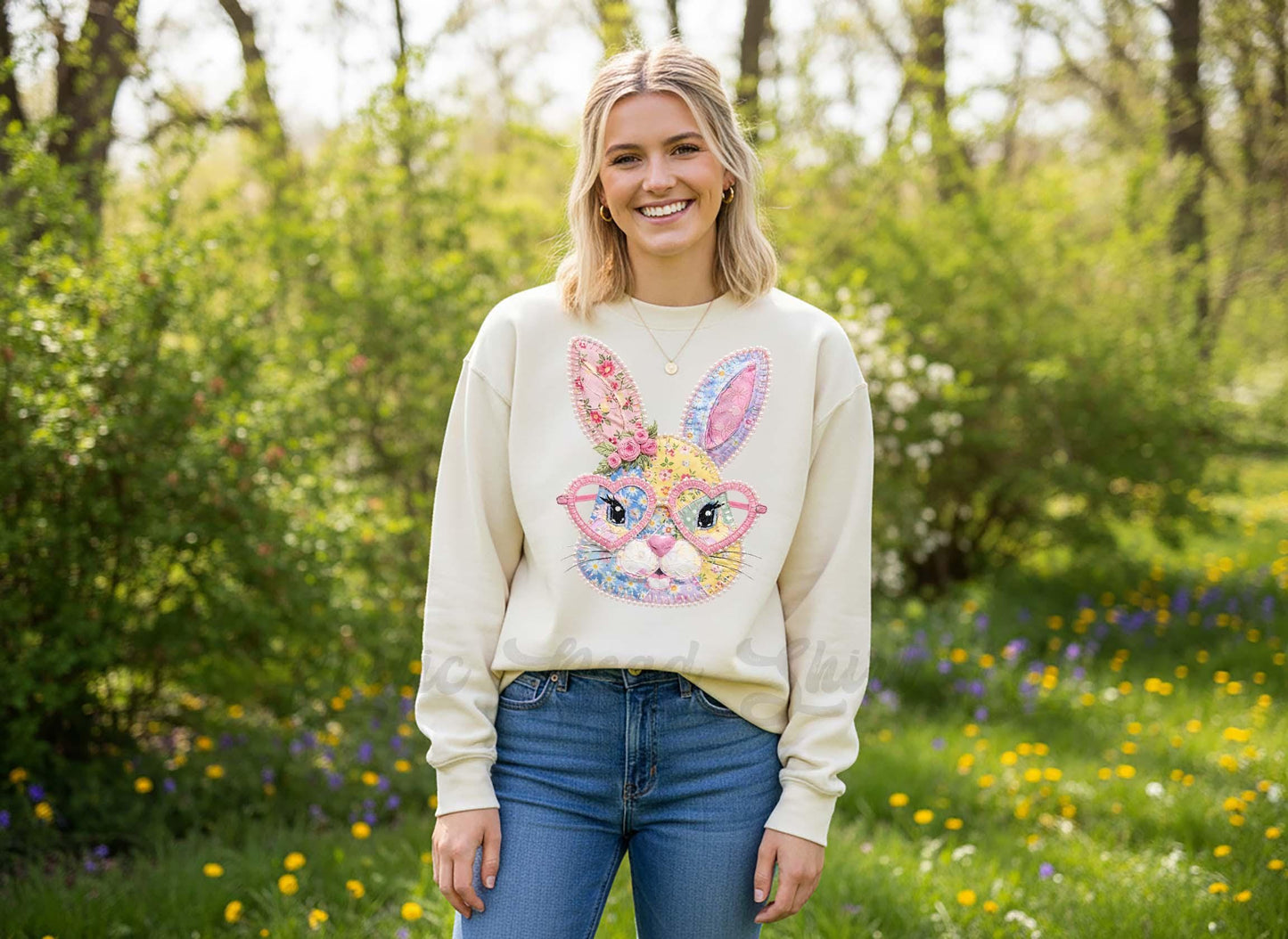 Easter Bunny Sweatshirt, Women's Easter Sweatshirt, Easter Teacher Sweatshirt,