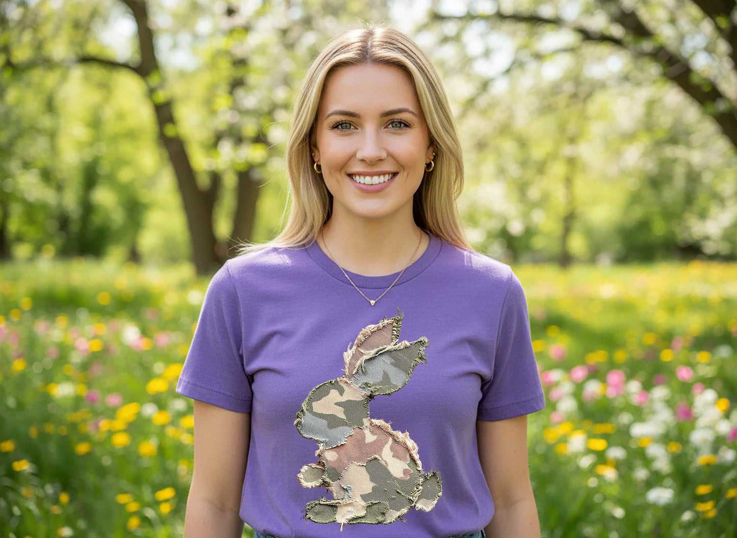 Camo Easter Bunny Shirt, Womens Easter Shirt, Cute Bunny Shirt, Family Easter Shirt