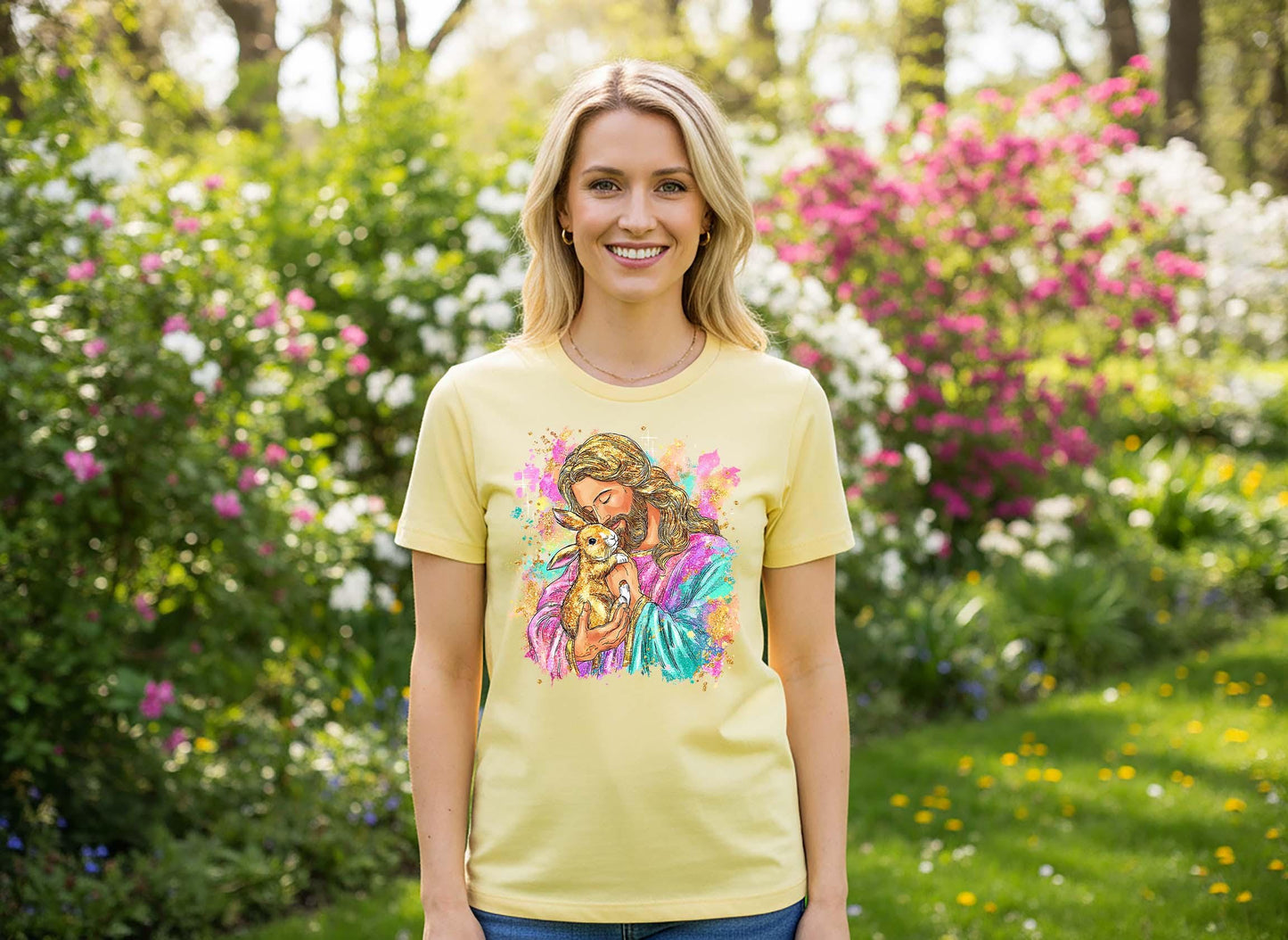 Jesus Easter Shirt, Christian Easter Shirt, Cute Bunny Shirt, Family Easter Shirt