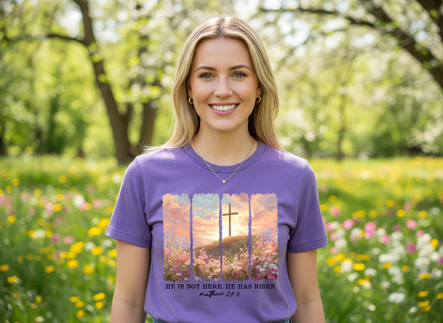 He is Risen Shirt, Religious Easter Shirt, Women's Easter Shirt, Family Easter Shirt