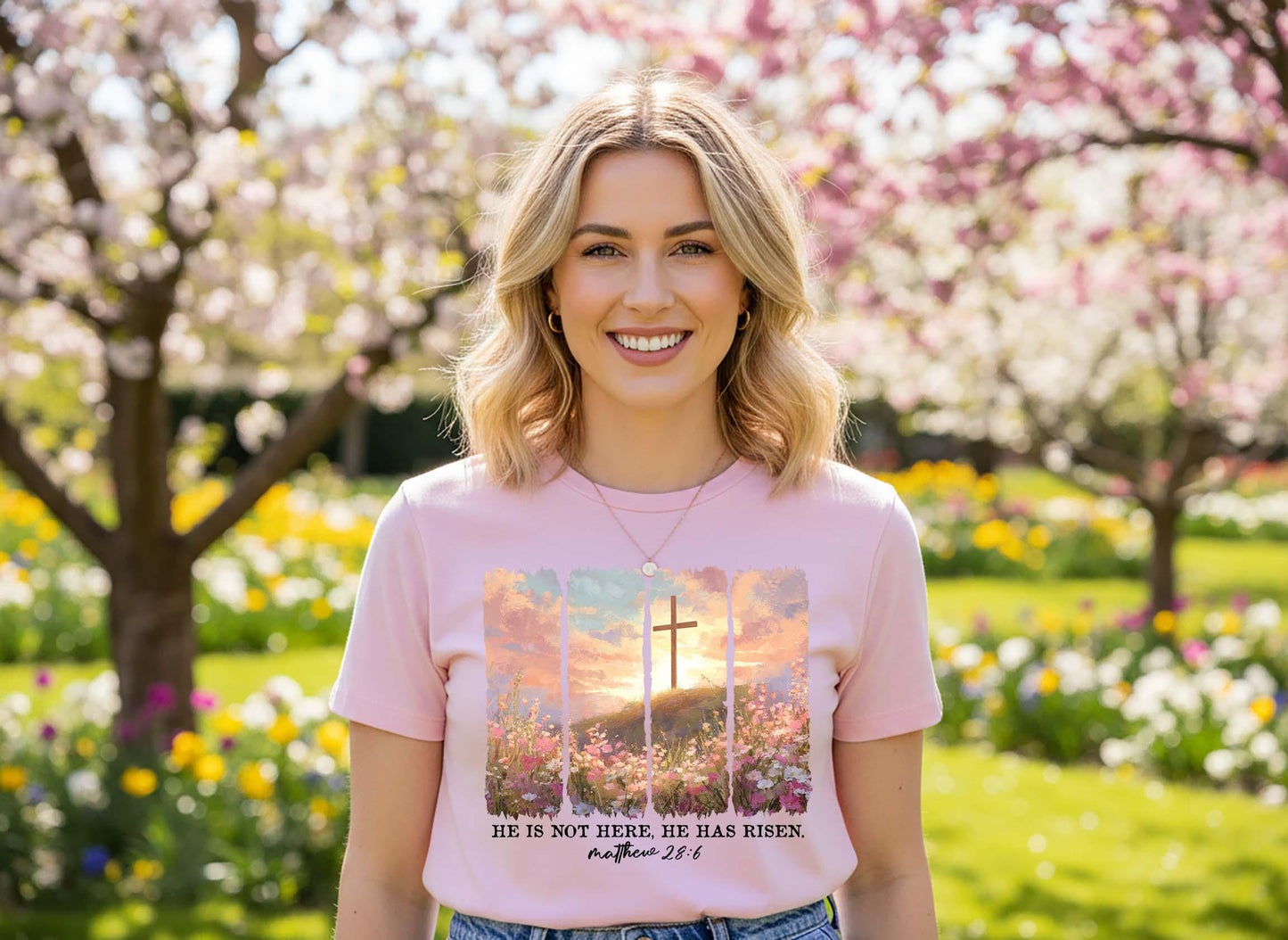 He is Risen Shirt, Religious Easter Shirt, Women's Easter Shirt, Family Easter Shirt