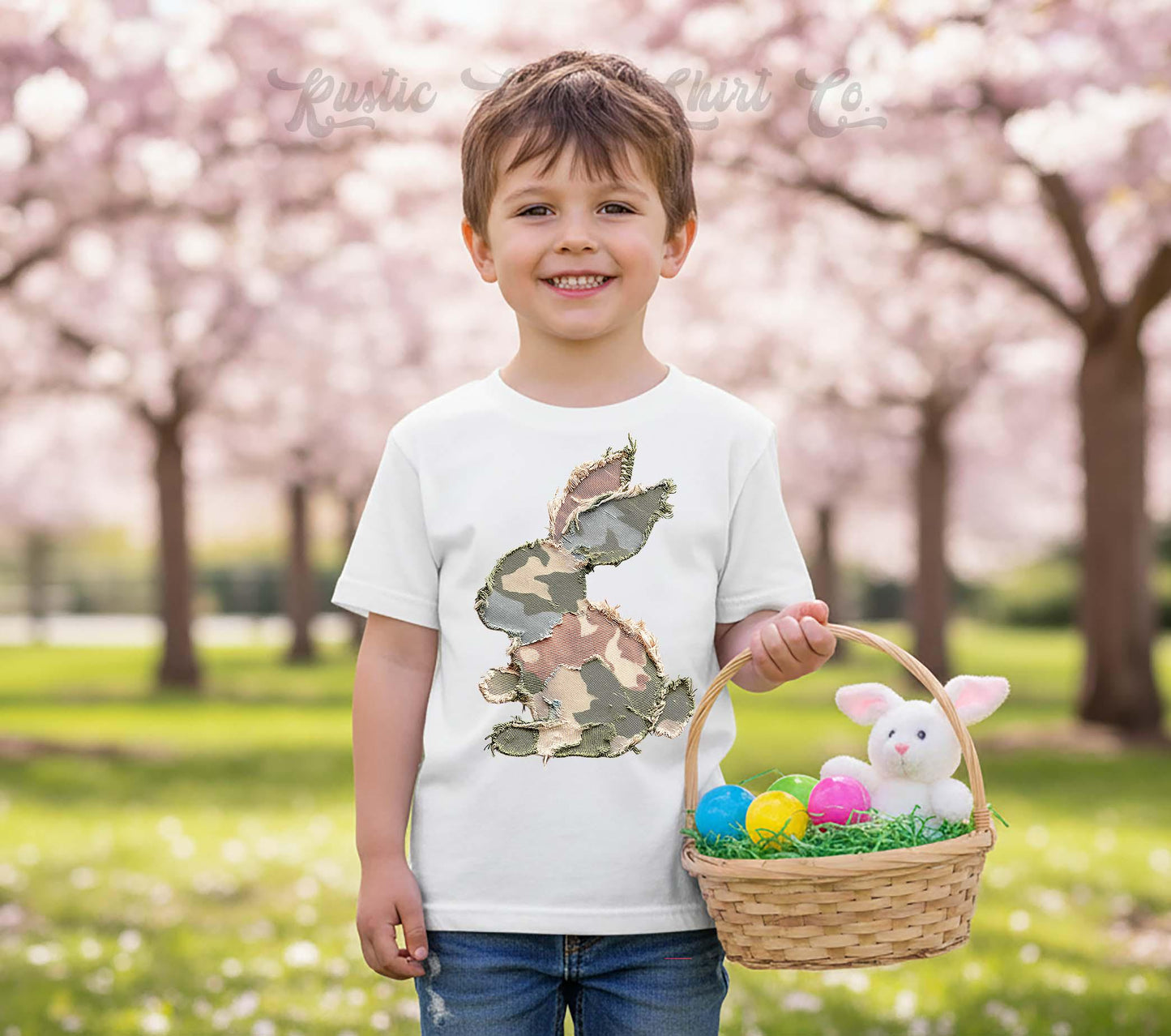 Boys Camo Easter Shirt, Camo Bunny Shirt, Toddler Easter Outfit, Easter Basket Gift