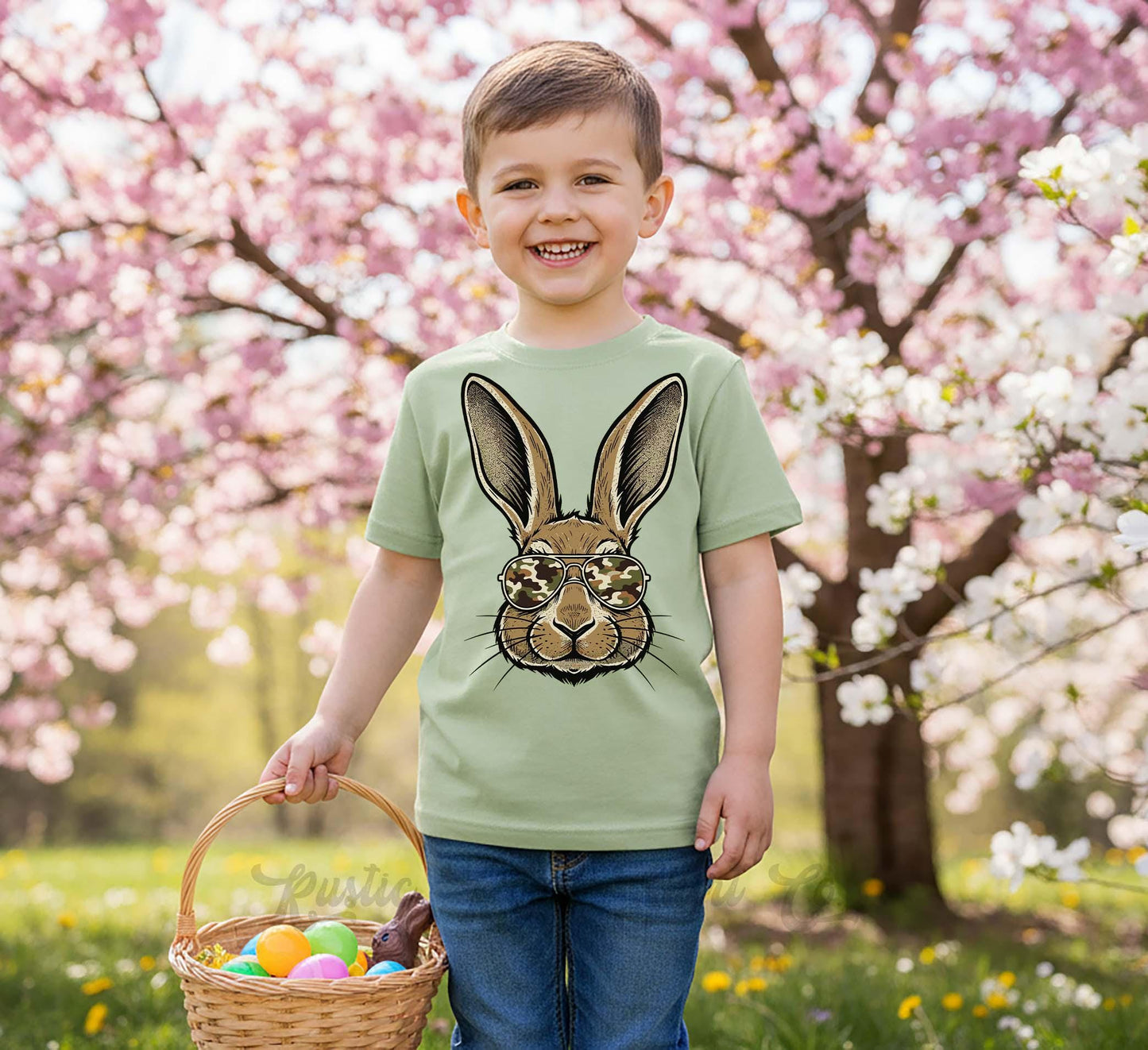 Boys Easter Shirt, Camo Bunny Easter Shirt, Toddler Easter Outfit, Easter Basket Gift