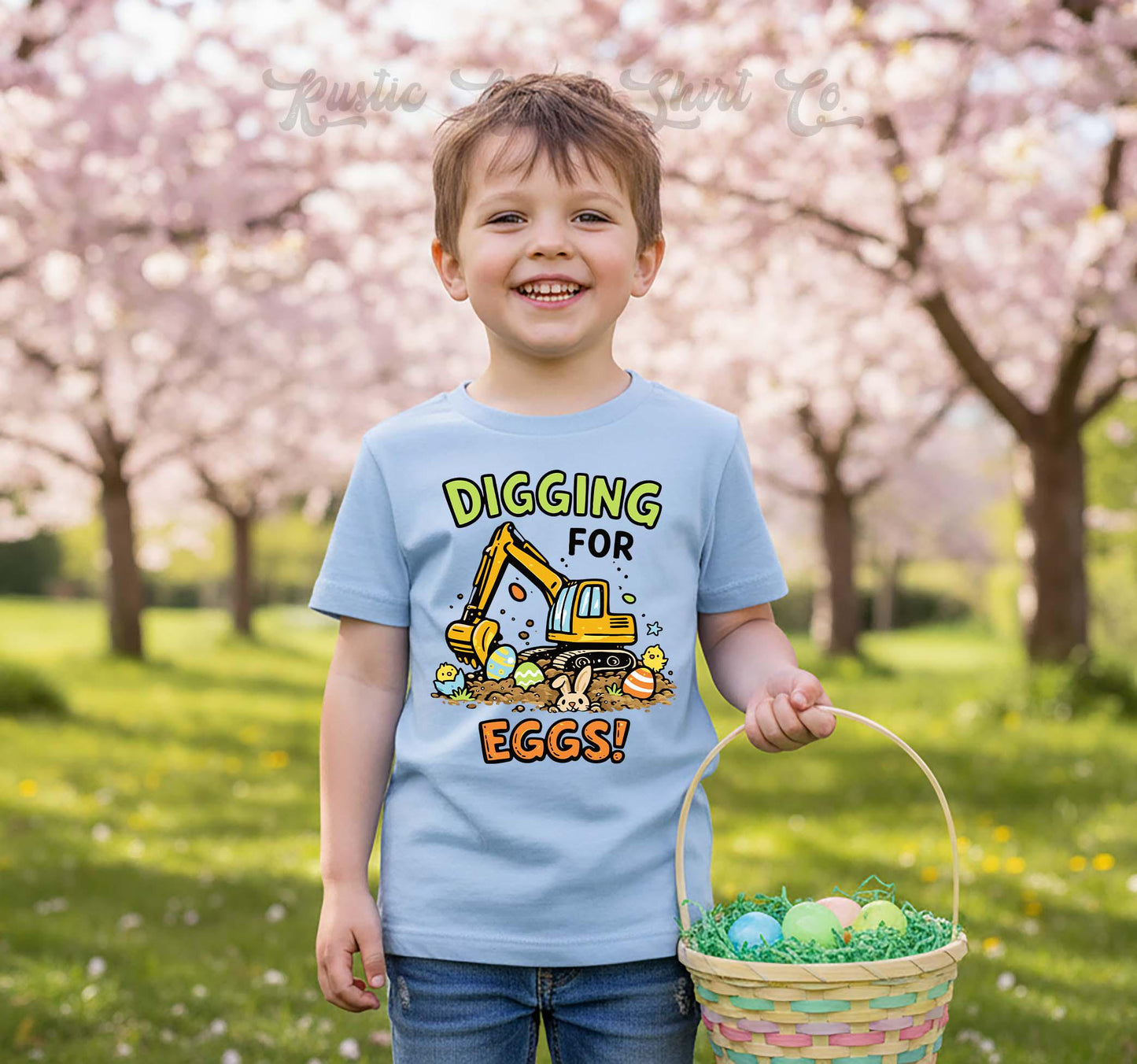Diggin for Eggs Easter Shirt, Boys Easter T-shirt, Toddler Easter Outfit, Easter Basket Gift