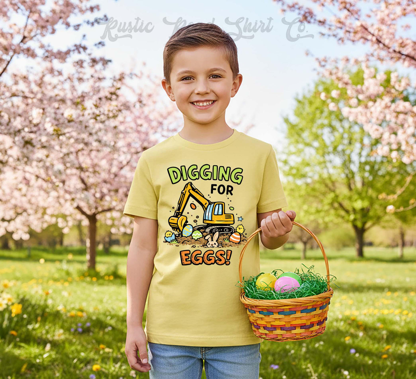 Diggin for Eggs Easter Shirt, Boys Easter T-shirt, Toddler Easter Outfit, Easter Basket Gift