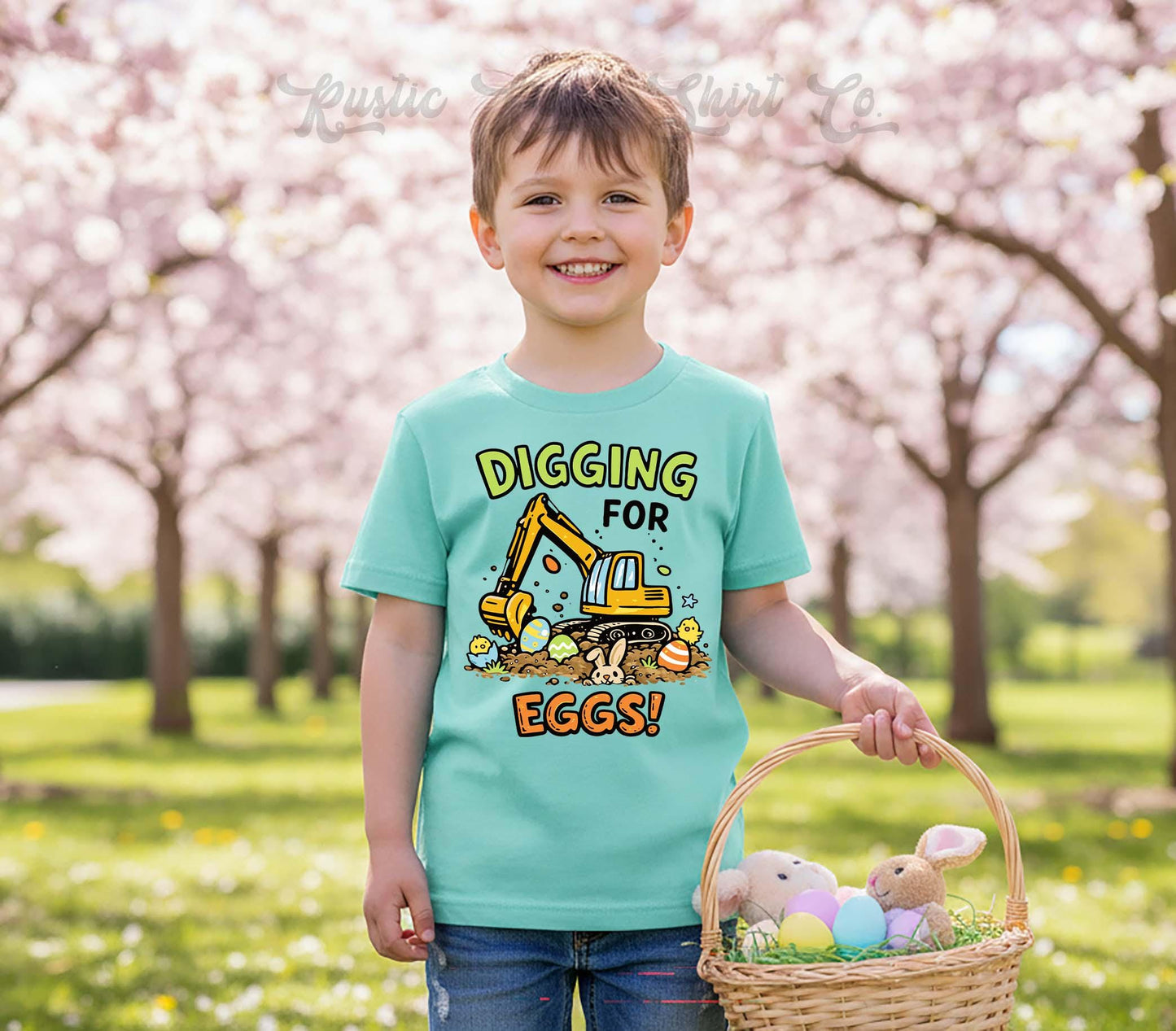 Diggin for Eggs Easter Shirt, Boys Easter T-shirt, Toddler Easter Outfit, Easter Basket Gift