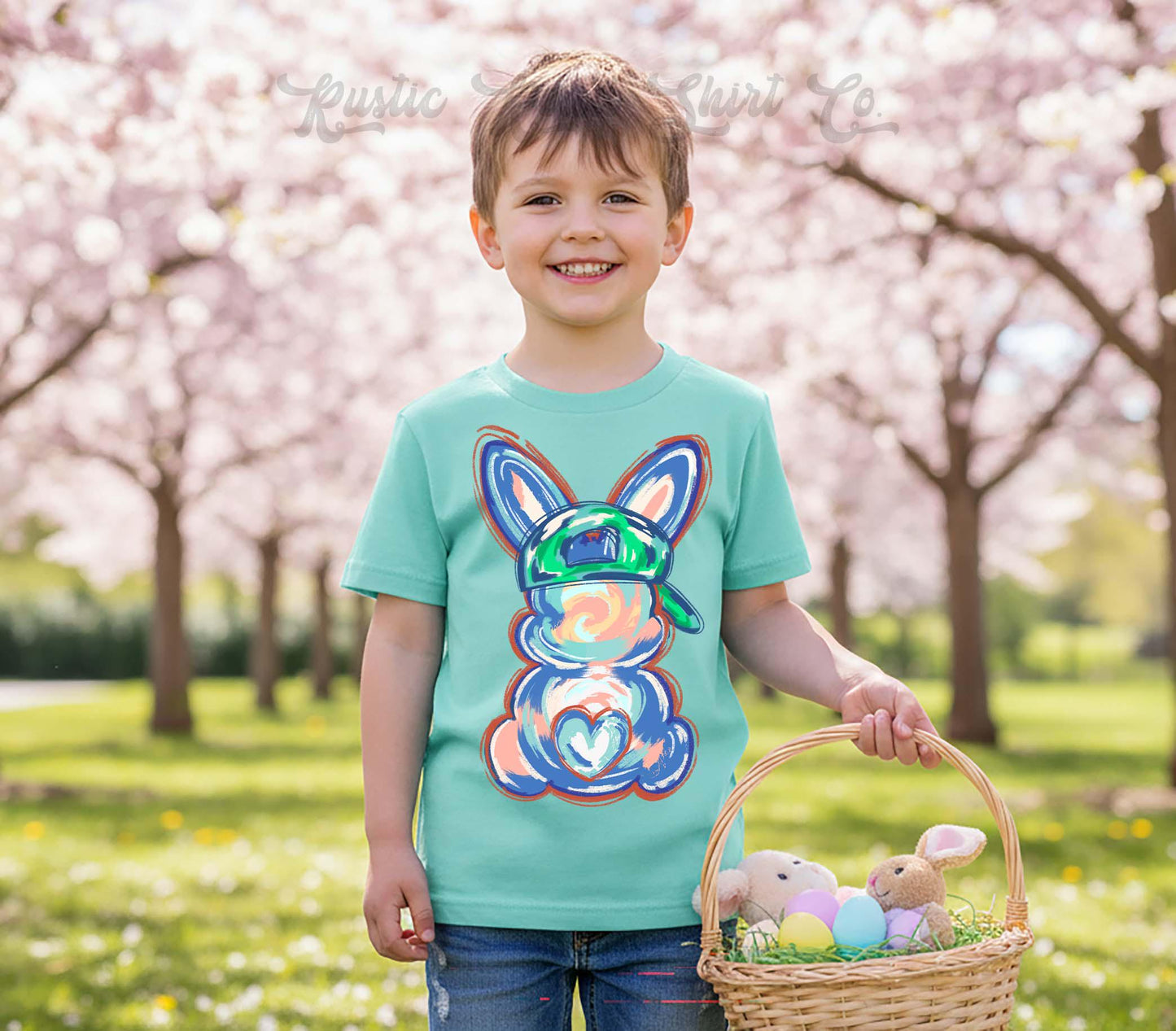 Bunny Easter Shirt, Boys Easter T-shirt, Toddler Easter Outfit, Easter Basket Gift