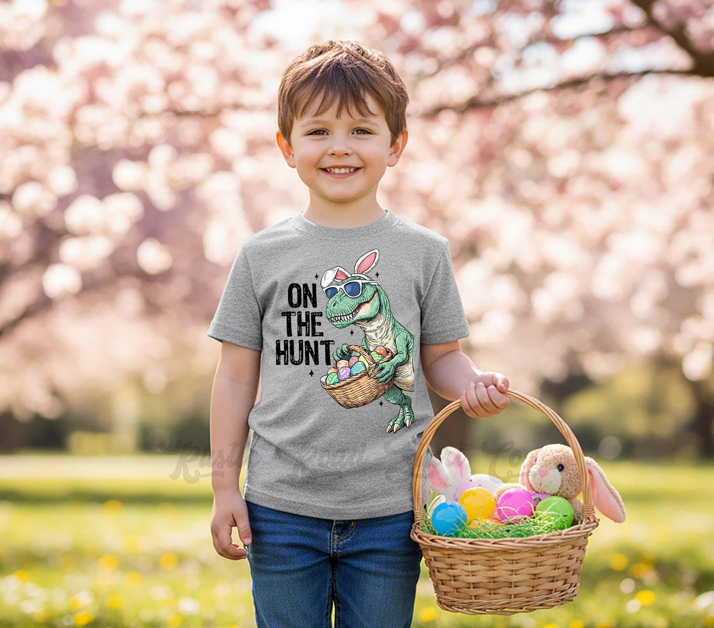 Dinosaur Easter Shirt, Boys Easter T-shirt, Toddler Easter Outfit, Easter Basket Gift