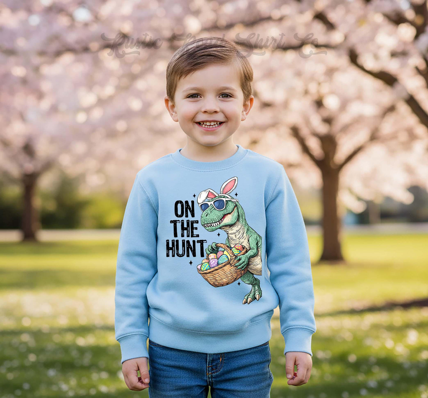 Dinosaur Easter Sweatshirt, Boys Easter Sweatshirt, Toddler Easter Outfit, Boy Easter Shirt, Easter Basket Gift