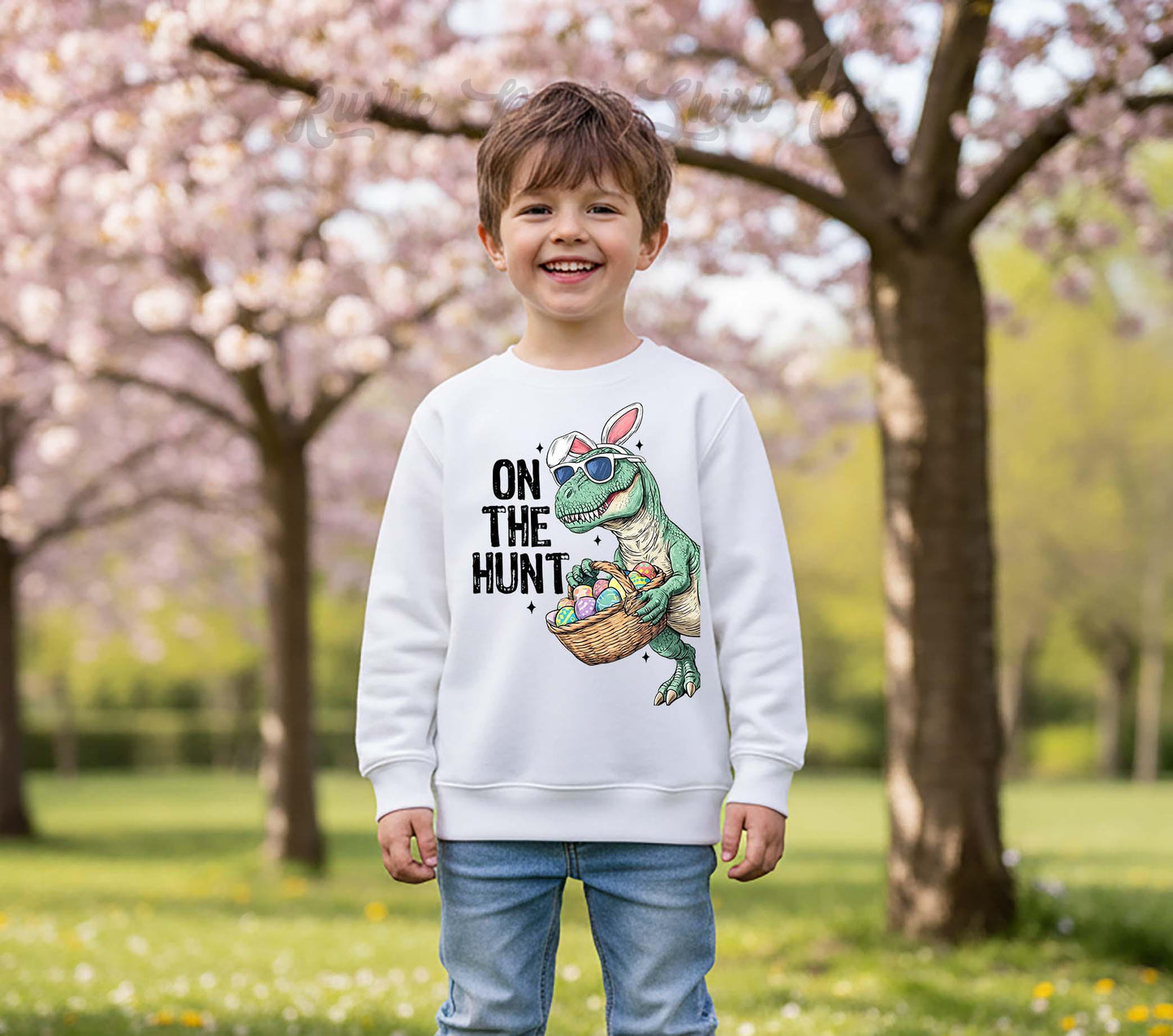 Dinosaur Easter Sweatshirt, Boys Easter Sweatshirt, Toddler Easter Outfit, Boy Easter Shirt, Easter Basket Gift