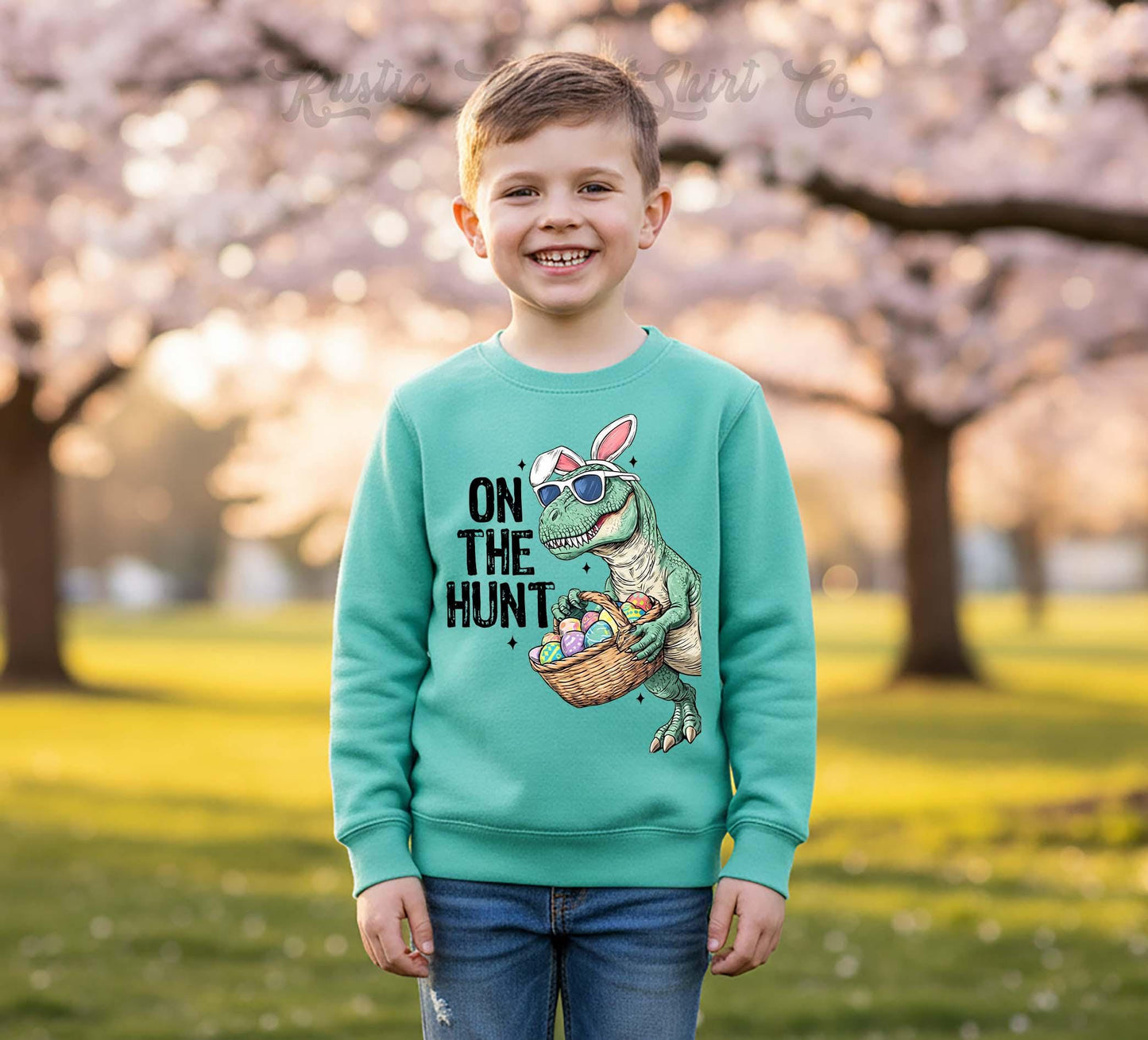 Dinosaur Easter Sweatshirt, Boys Easter Sweatshirt, Toddler Easter Outfit, Boy Easter Shirt, Easter Basket Gift