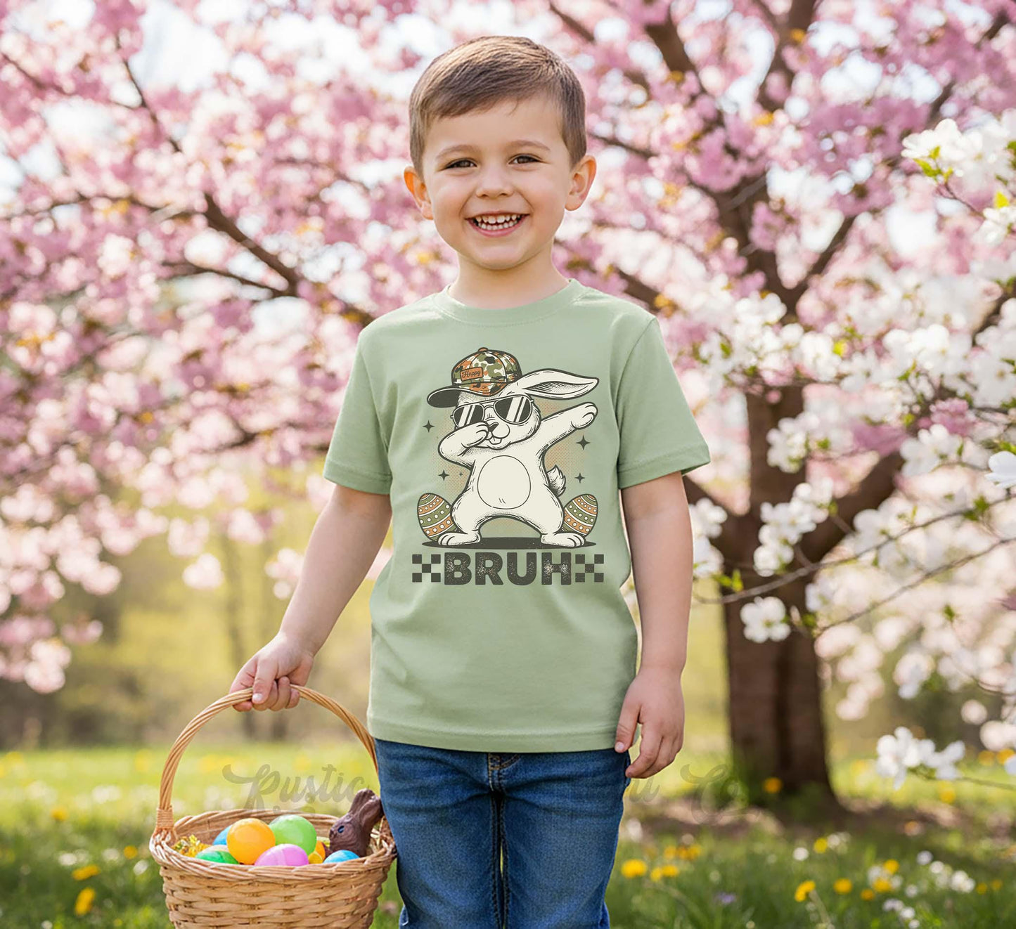 Bruh Boys Easter Shirt, Bunny Easter T-shirt, Toddler Easter Outfit, Easter Basket Gift