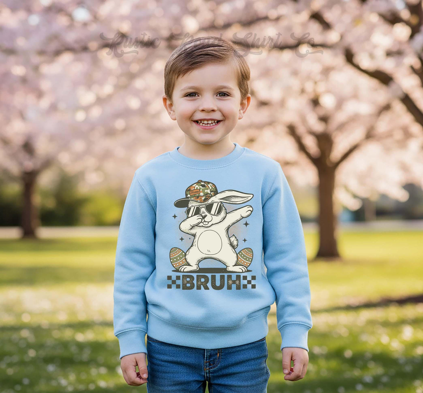 Boys Bruh Easter Sweatshirt, Bunny Easter Sweatshirt, Toddler Easter Outfit, Boy Easter Shirt, Easter Basket Gift