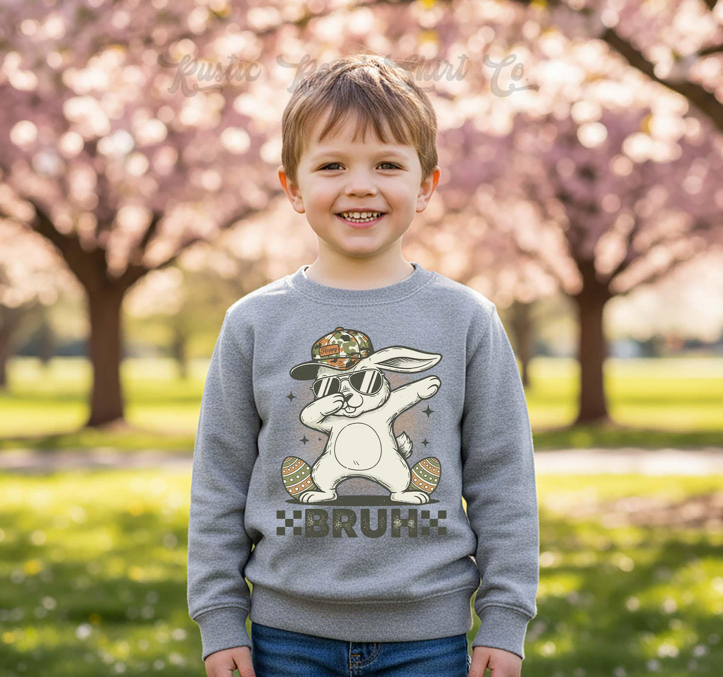 Boys Bruh Easter Sweatshirt, Bunny Easter Sweatshirt, Toddler Easter Outfit, Boy Easter Shirt, Easter Basket Gift