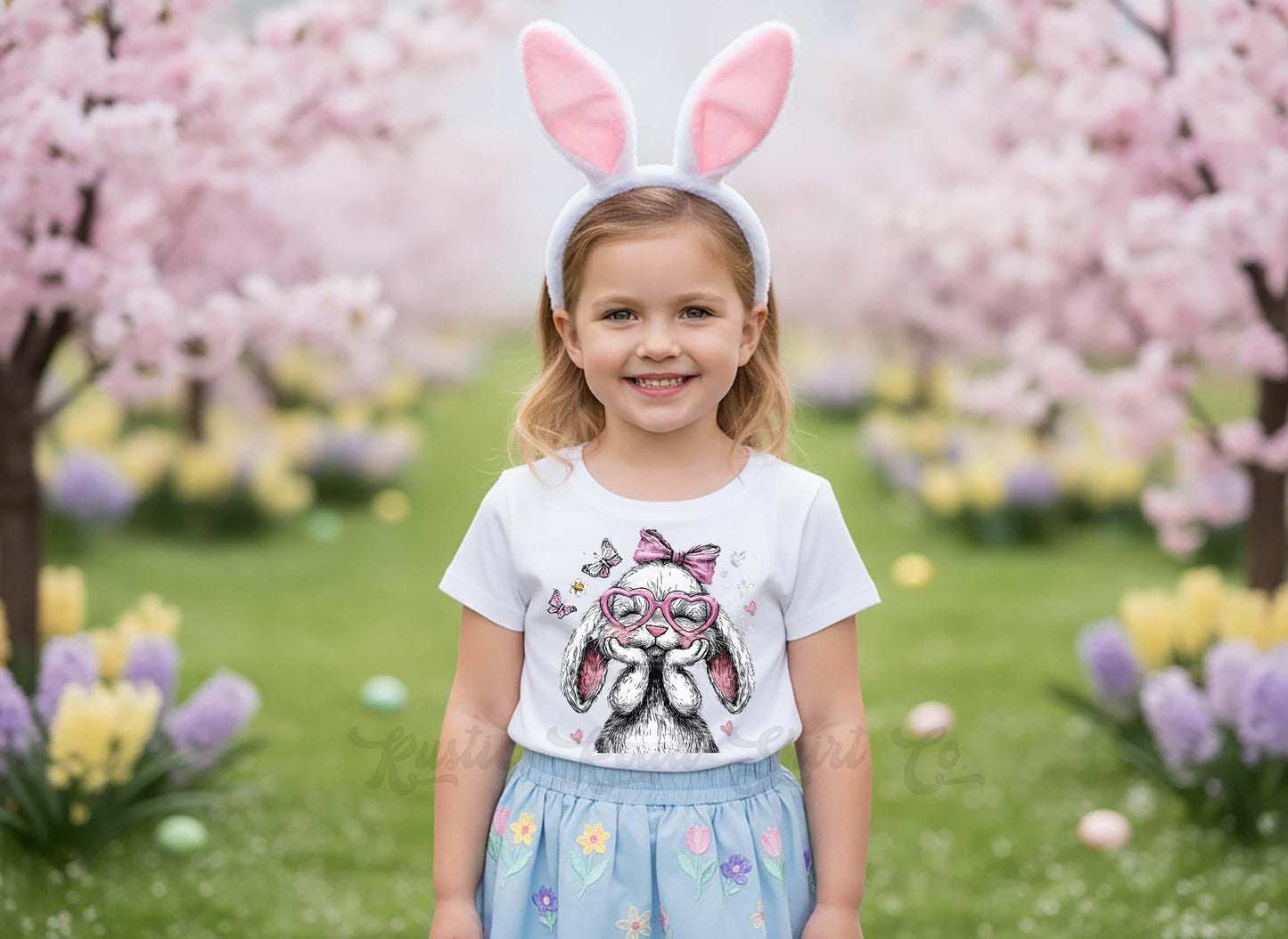 Girls Easter Bunny Shirt, Girls Easter T-Shirt, Toddler Easter Outfit, Easter Basket Gift