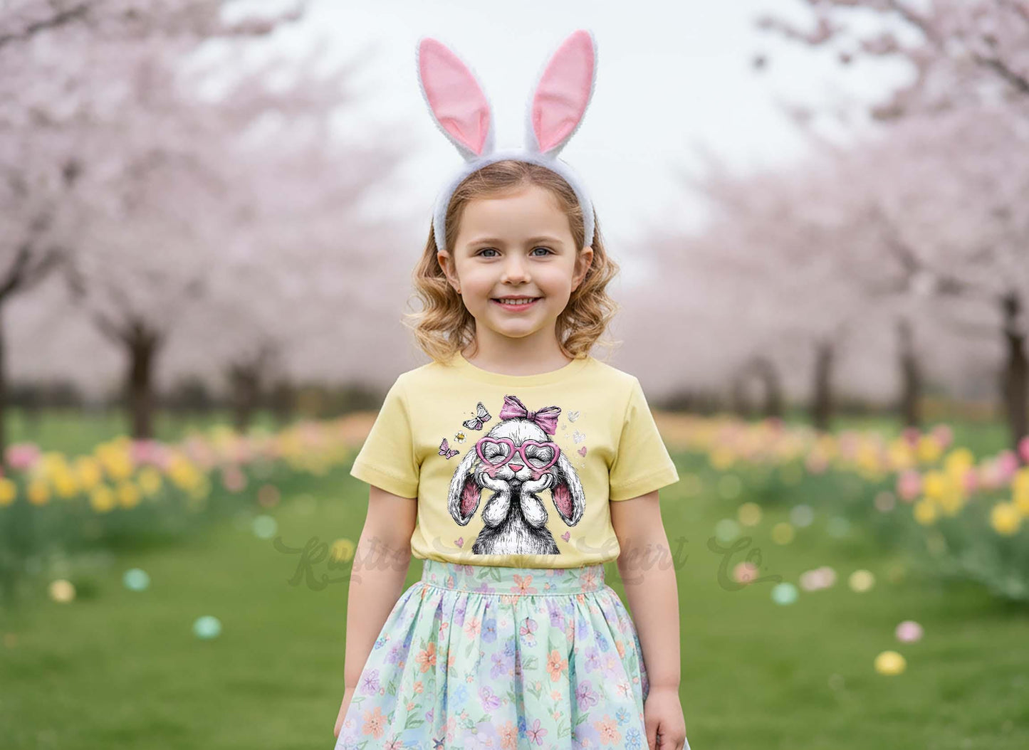 Girls Easter Bunny Shirt, Girls Easter T-Shirt, Toddler Easter Outfit, Easter Basket Gift