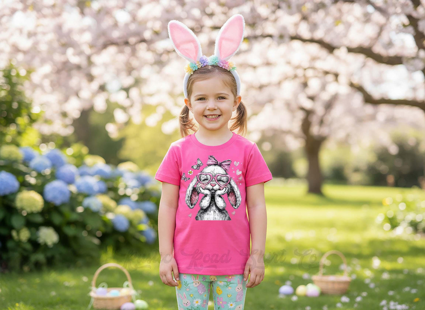 Girls Easter Bunny Shirt, Girls Easter T-Shirt, Toddler Easter Outfit, Easter Basket Gift