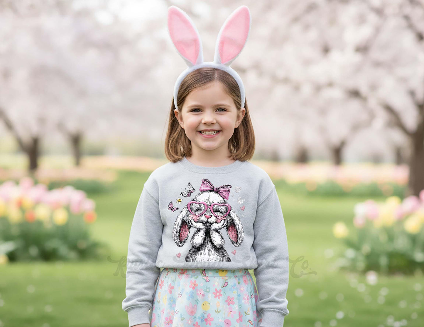 Girls Easter Sweatshirt, Bunny Easter Sweatshirt, Toddler Easter Outfit, Easter Basket Gift