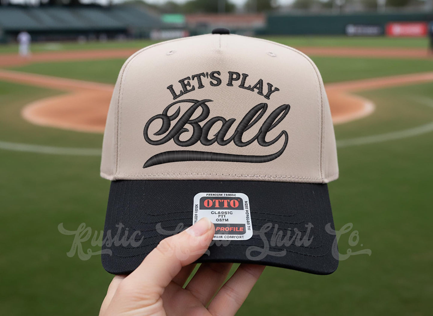 Let's Play Ball Embroidered Trucker Hat, Baseball Hat, Baseball Mom Hat, Softball Mom Hat