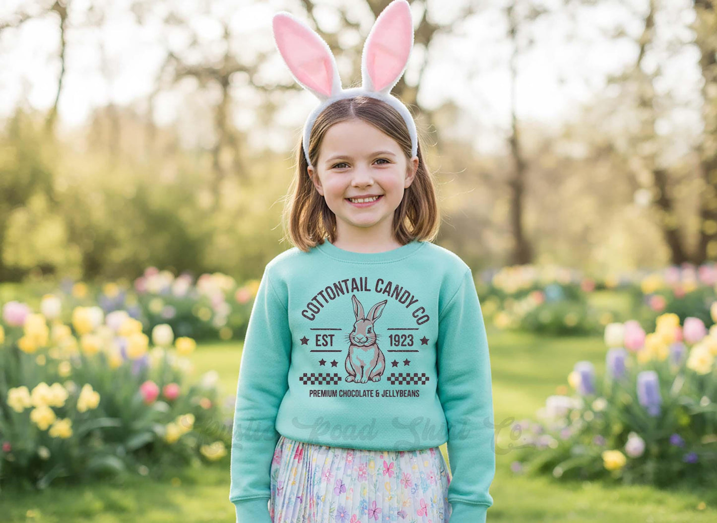 Cottontail Candy Sweatshirt, Girls Easter Sweatshirt, Toddler Easter Outfit, Easter Basket Gift