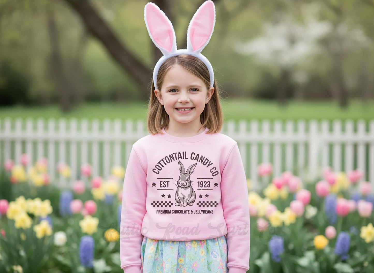 Cottontail Candy Sweatshirt, Girls Easter Sweatshirt, Toddler Easter Outfit, Easter Basket Gift