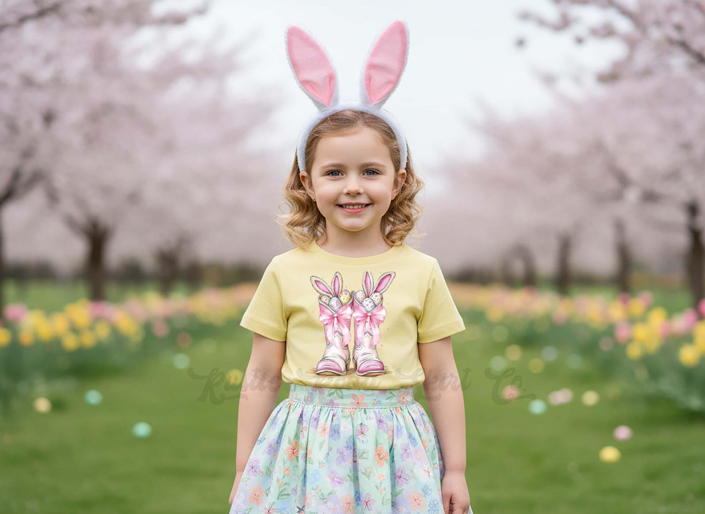 Easter Bunny Shirt, Cowgirl Girls Easter T-Shirt, Toddler Easter Outfit, Easter Basket Gift