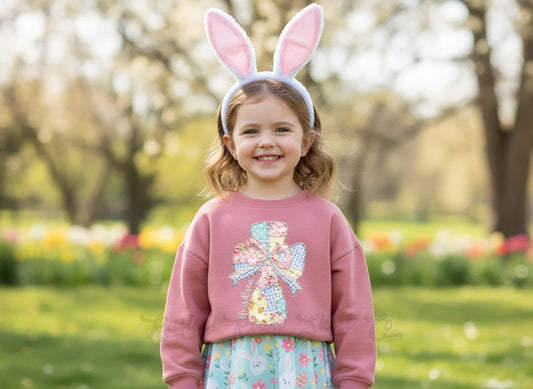 Easter Religious Sweatshirt, Spring Girls Easter Sweatshirt, Toddler Easter Outfit, Easter Basket Gift