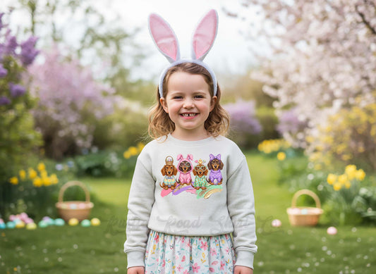 Dachshund Sweatshirt, Dog Easter Sweatshirt, Toddler Easter Outfit, Easter Basket Gift