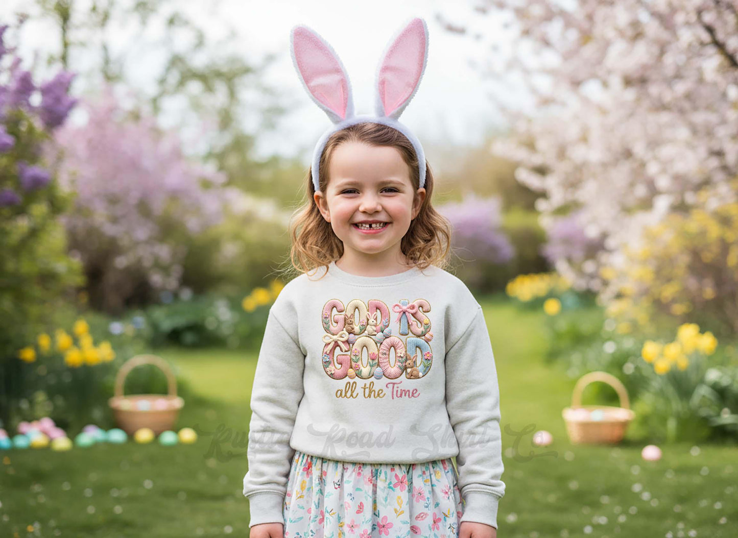 God is Good Sweatshirt, Faux Yarn Girls Easter Sweatshirt, Toddler Easter Outfit, Easter Basket Gift