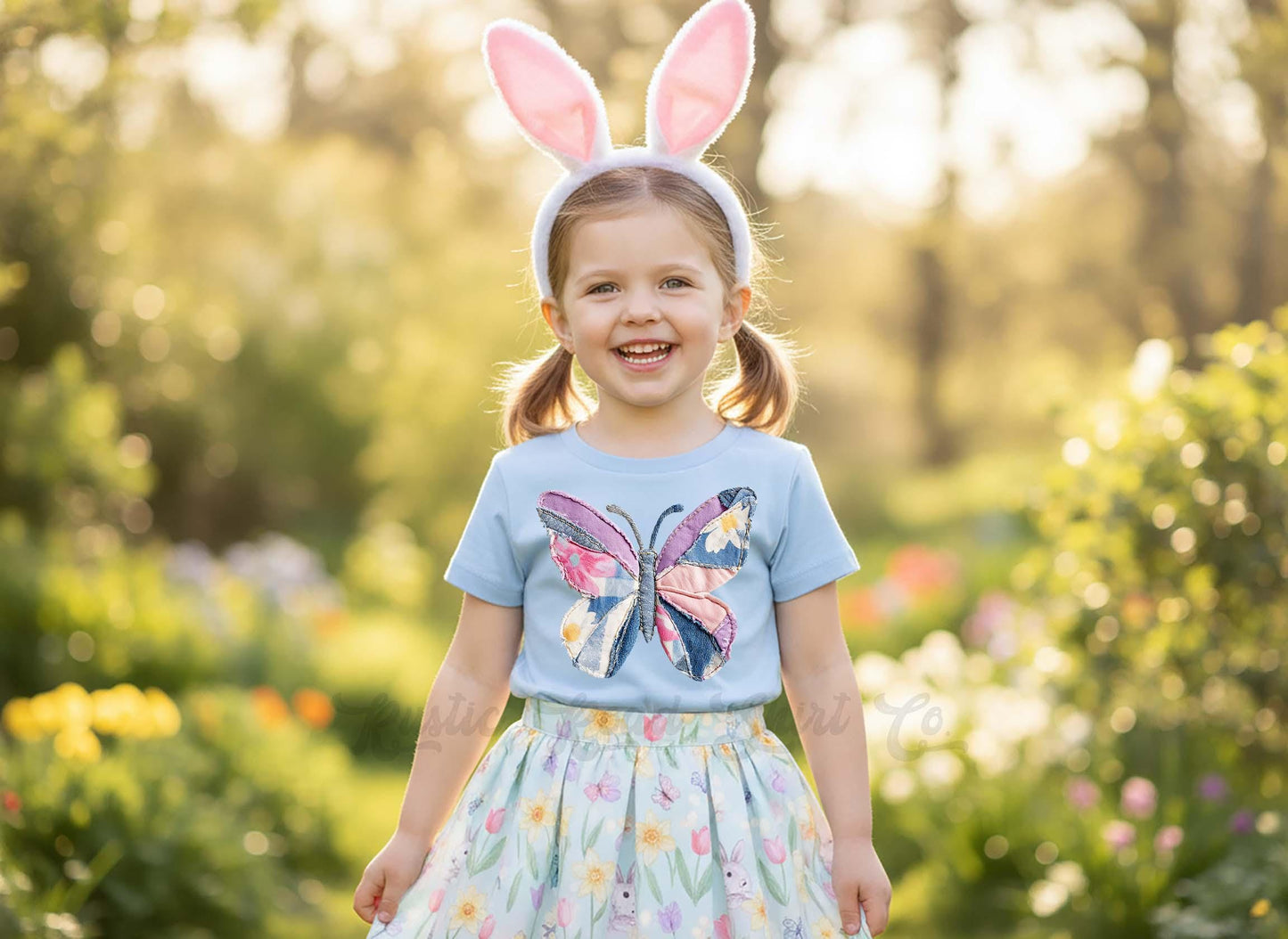 Spring Butterfly Shirt, Girls Easter T-Shirt, Toddler Easter Outfit, Easter Basket Gift