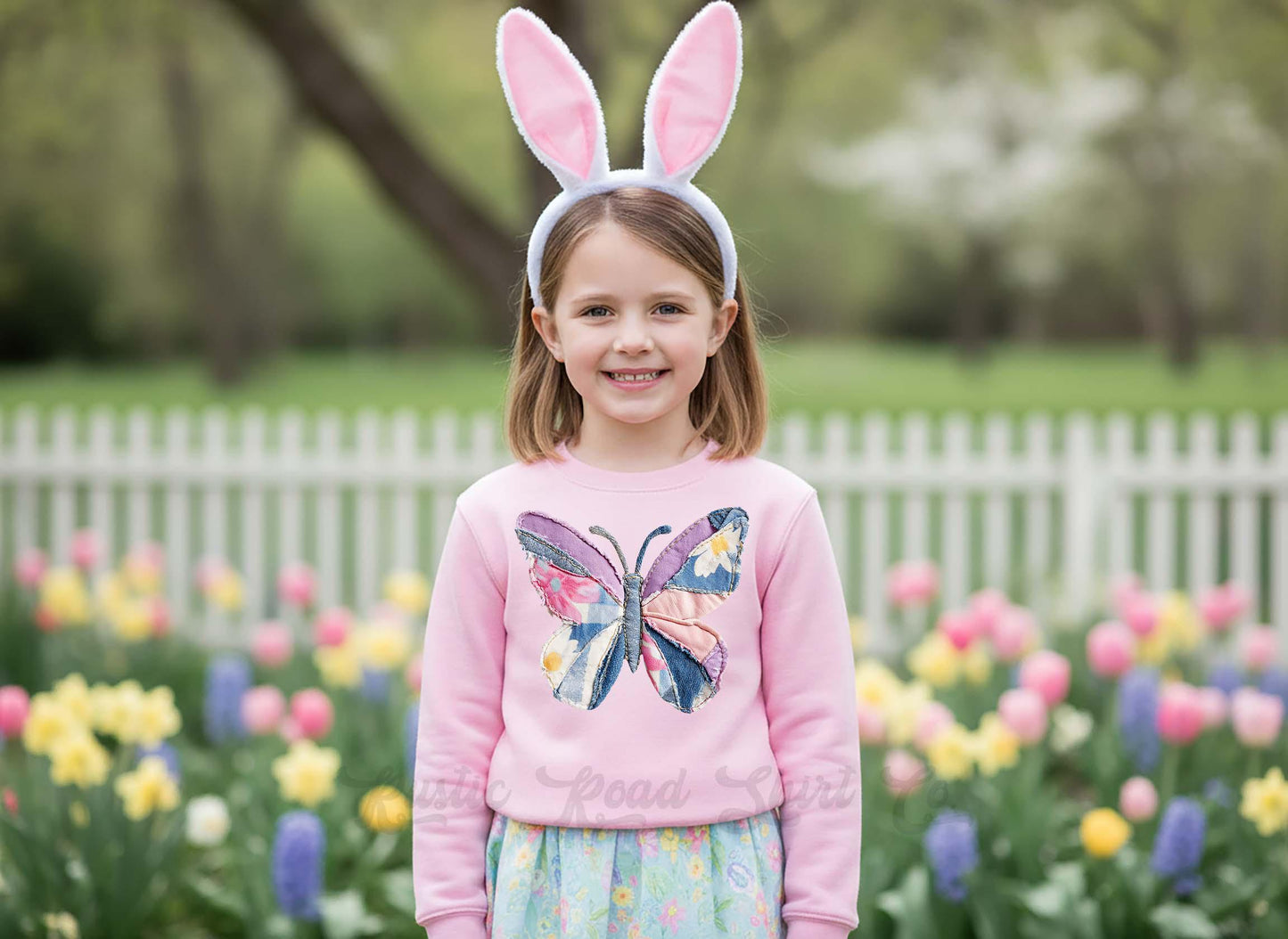 Easter Butterfly Sweatshirt, Girls Easter Sweatshirt, Toddler Easter Outfit, Easter Basket Gift