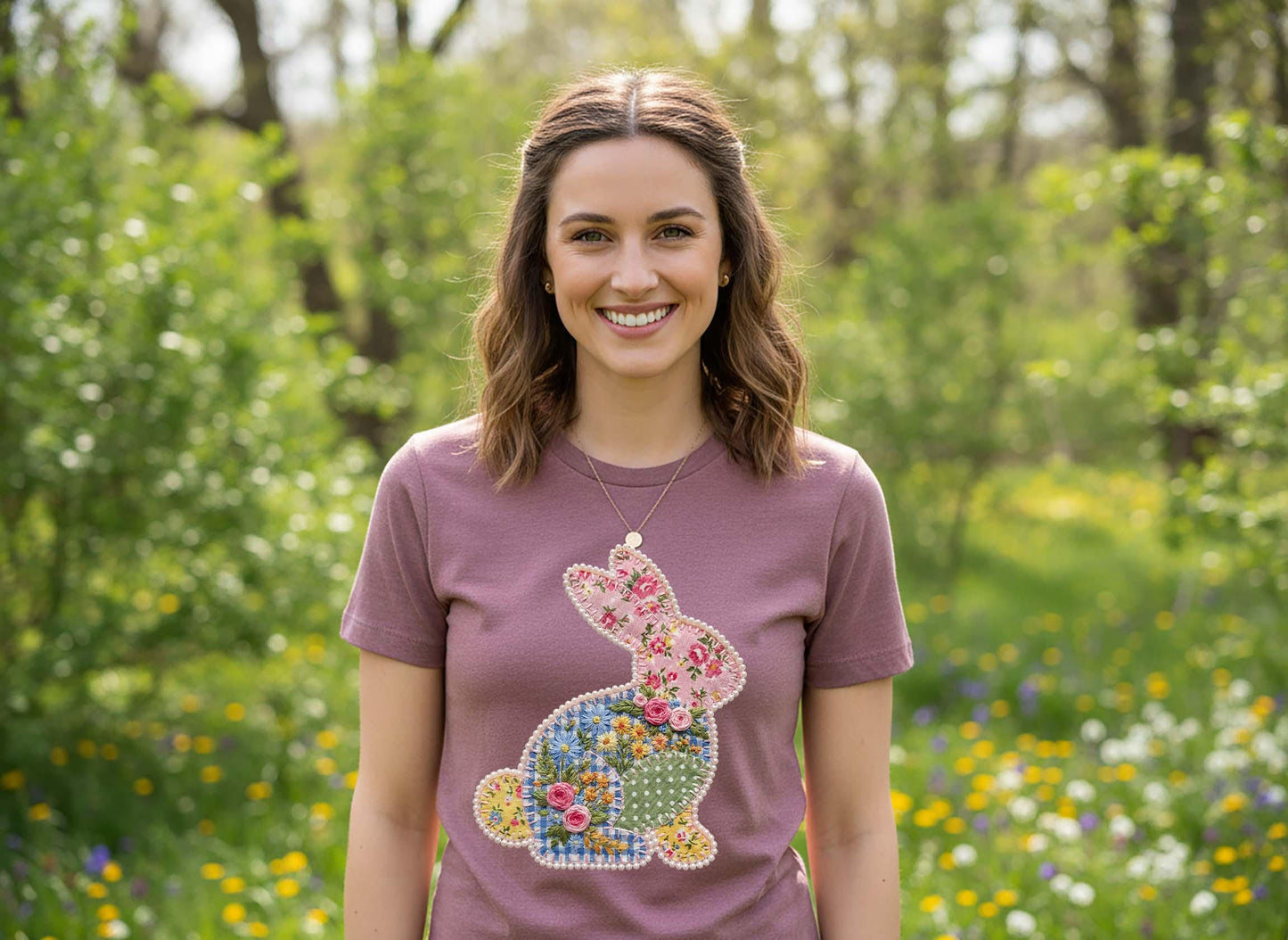Faux Quilted Bunny Shirt, Womens Easter Shirt, Easter Jesus Shirt, Family Easter Shirt