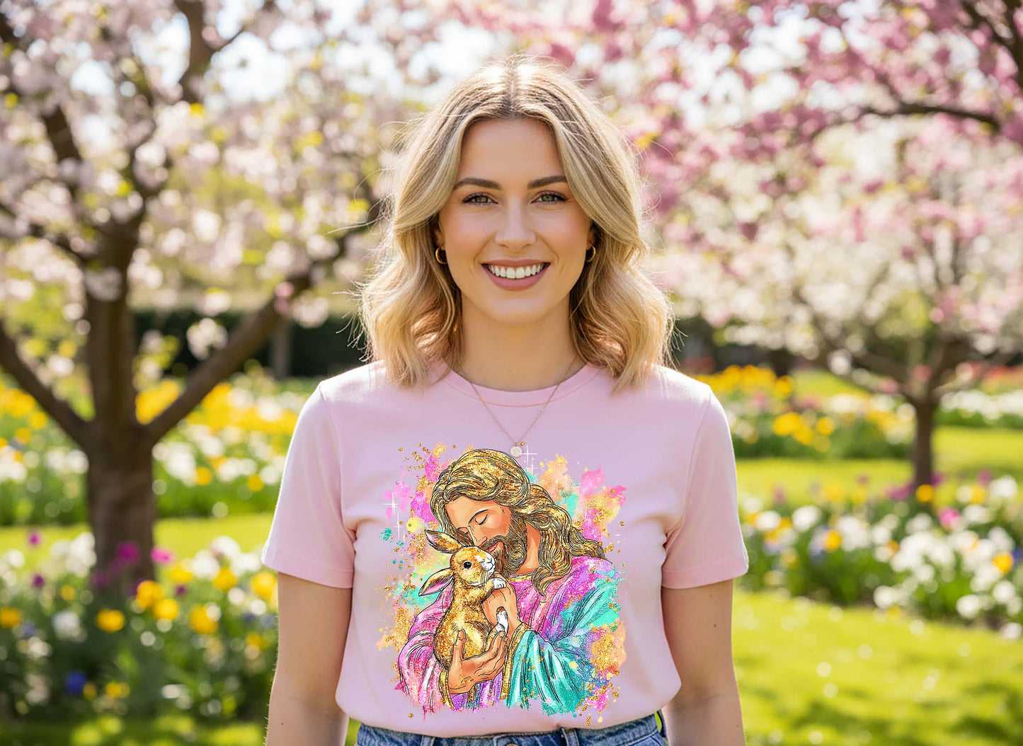Jesus Easter Shirt, Christian Easter Shirt, Cute Bunny Shirt, Family Easter Shirt