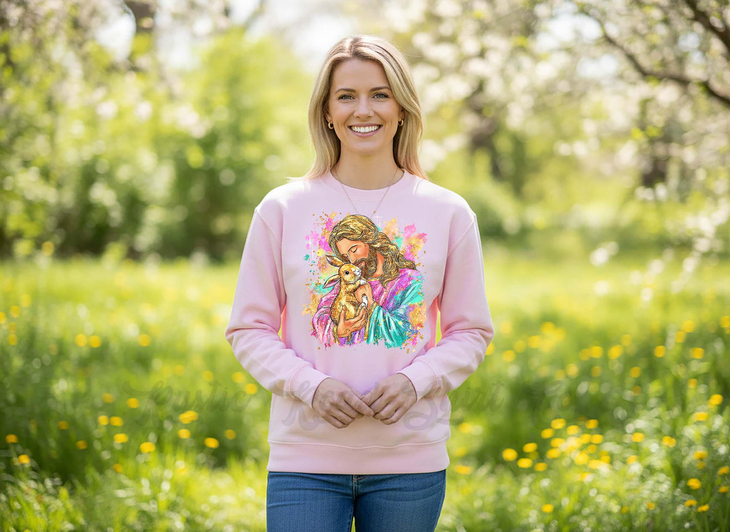Easter Jesus Sweatshirt, Women's Easter Sweatshirt, Easter Teacher Sweatshirt,