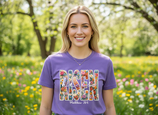 He is Risen Shirt, Christian Jesus Easter Shirt, Women's Easter Shirt, Family Easter Shirt