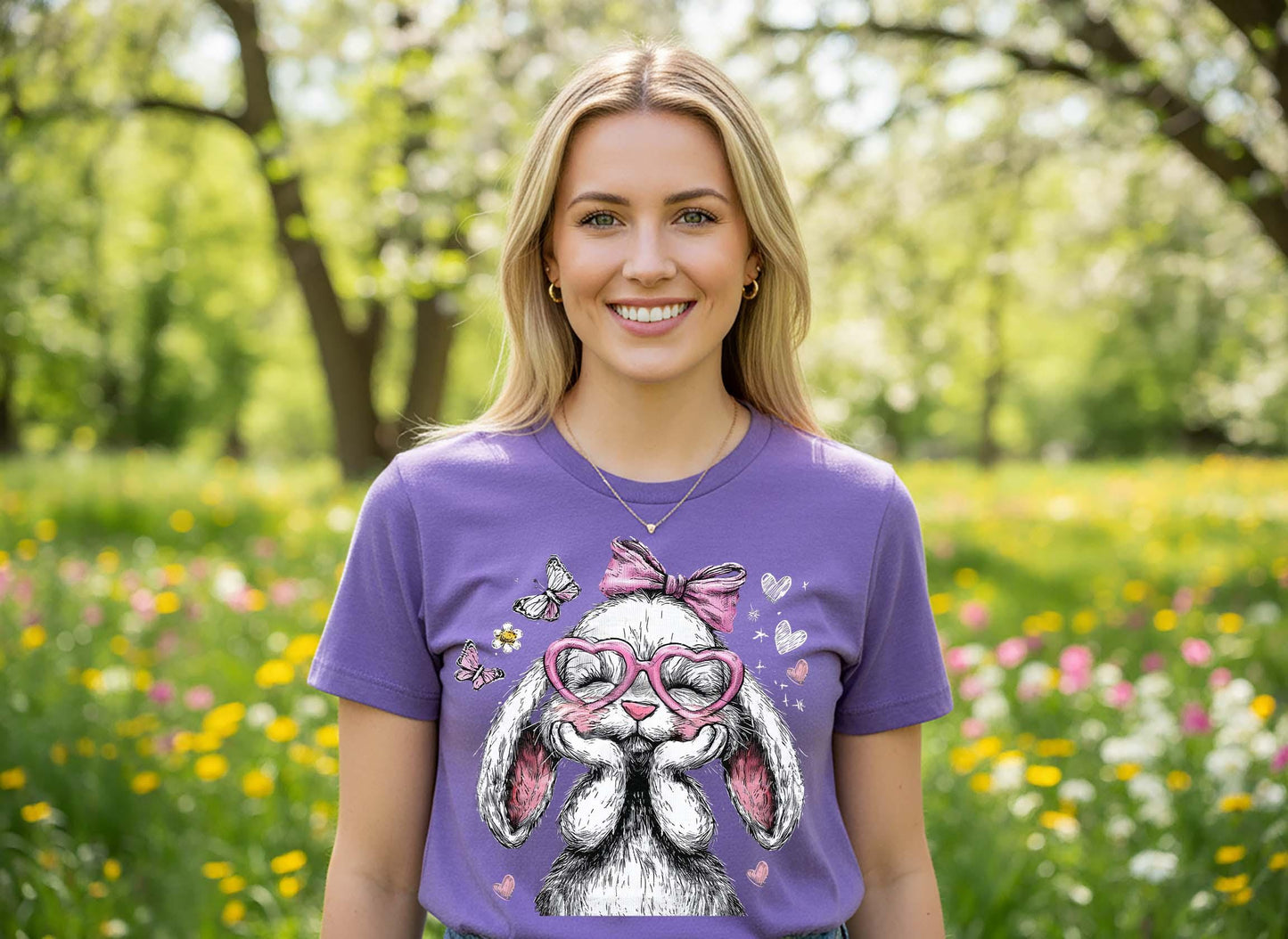 Easter Bunny Shirt, Sunglasses Easter Shirt, Women's Easter Shirt, Family Easter Shirt