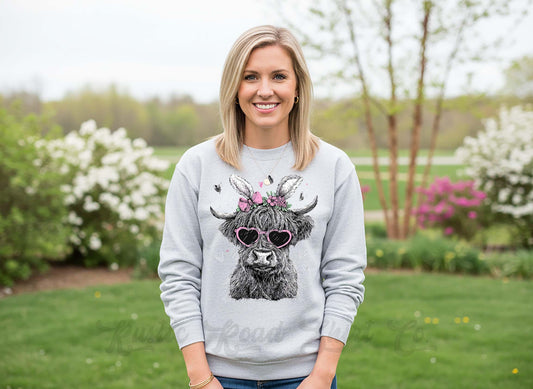 Cow Easter Sweatshirt, Western Easter Sweatshirt, Easter Teacher Sweatshirt,